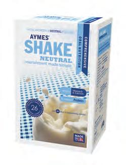 44 FLAVOURS As well as Neutral, AYMES Shake is available