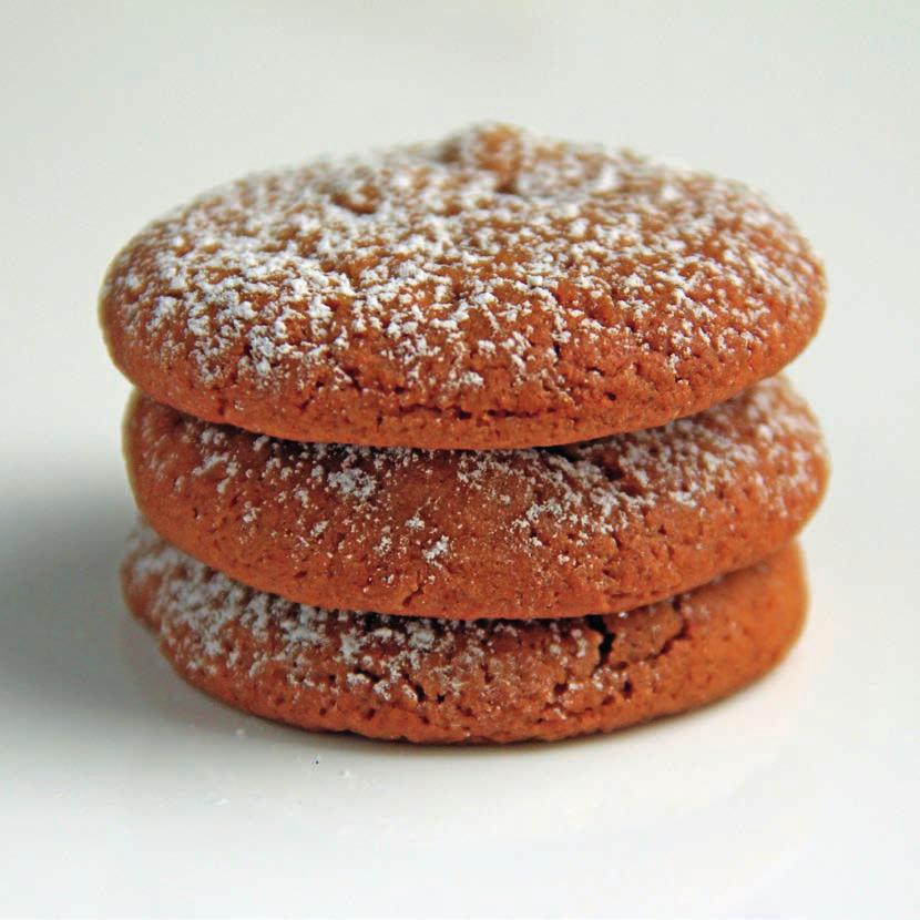Spicy Lemon and Ginger Cookies MAKES ABOUT 40 SMALL COOKIES Doughnuts Les vergers Boiron semi-candied Lemon... 50 g Bread flour...265 g Baking powder... 8 g Ground ginger... 2 g Ground cinnamon...0.25 g Ground cloves.