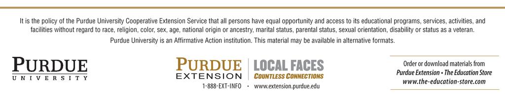 Purdue University Cooperative Extension Service Wells County Office 1240 4-H Park Road Bluffton, IN 46714-9684 NON-PROFIT U.S. POSTAGE PAID BLUFFTON IN 46714 PERMIT NO.