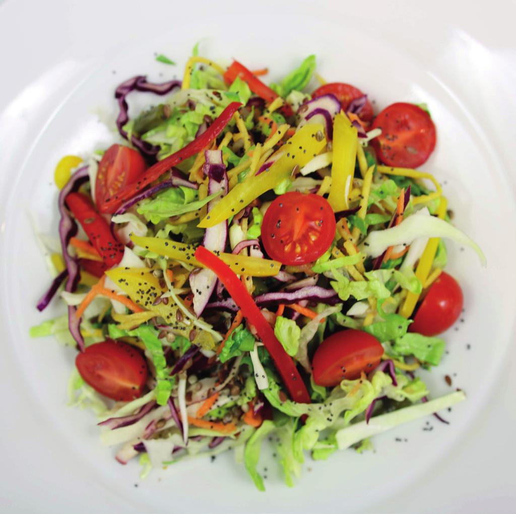 Rainbow salad with Super Seeds Dairy free Grain free Vegetarian Vegan Paleo