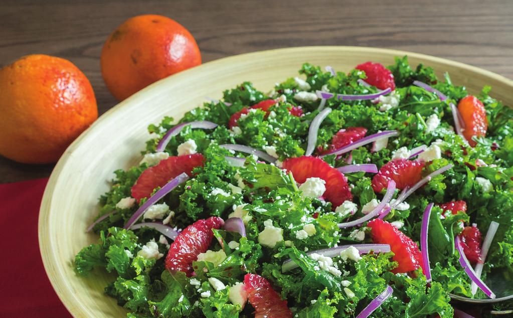 Kale and Blood Orange Salad Serves 6. Prep time: 20 minutes.