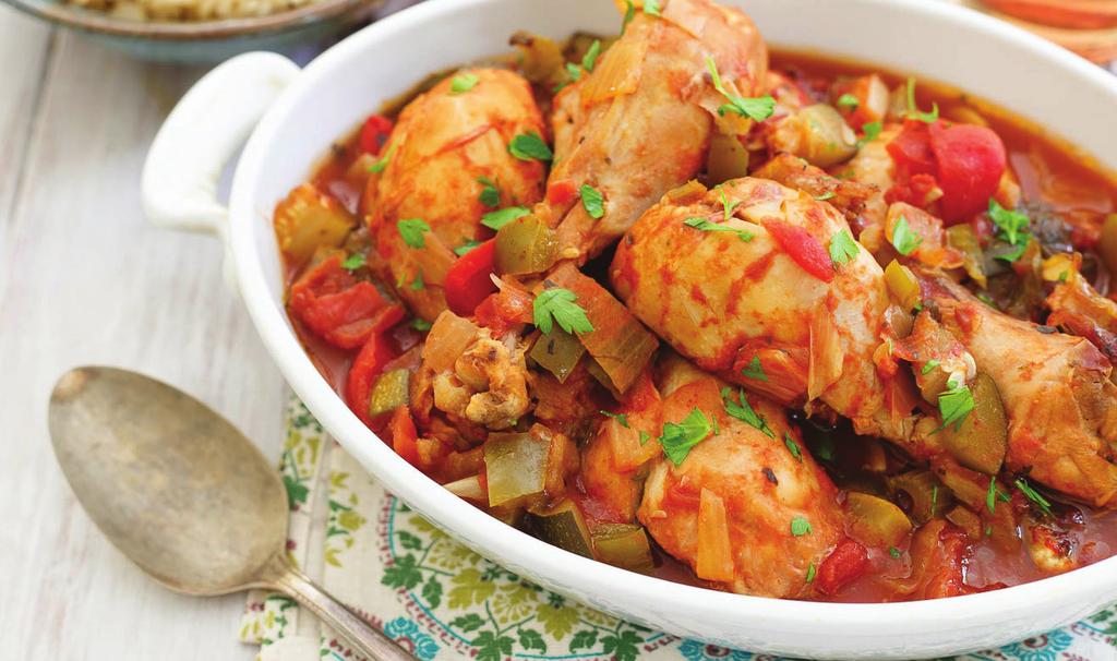 Slow-Cooker Chicken Cacciatore By Robin Asbell Serves 6. Prep time: 1 hour active; 8 hours total.