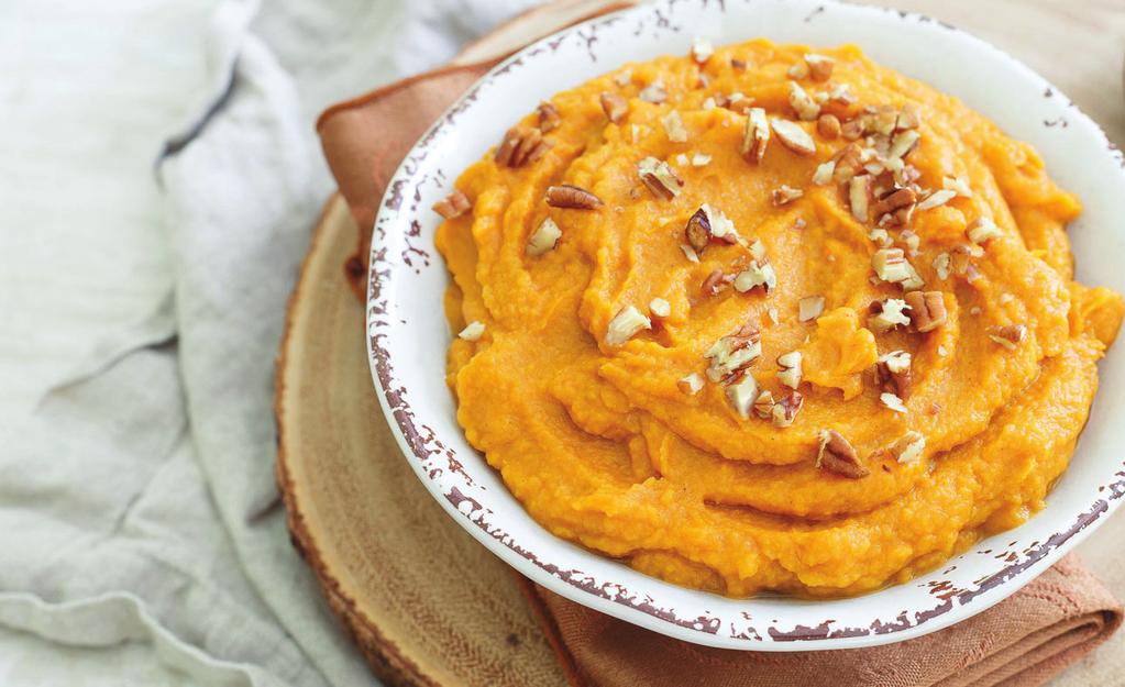 Mashed Sweet Potatoes Serves 4. Prep time: 15 minutes active; 45 minutes total.
