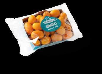 KUMQUATS flowpack Discovered kumquats are also available packed in a carton box with flowpack and sticker.