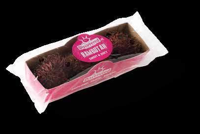 RAMBUTAN flowpack Our Discovered Rambutan is also available packed per 4 pieces in a carton box with flowpack and sticker.