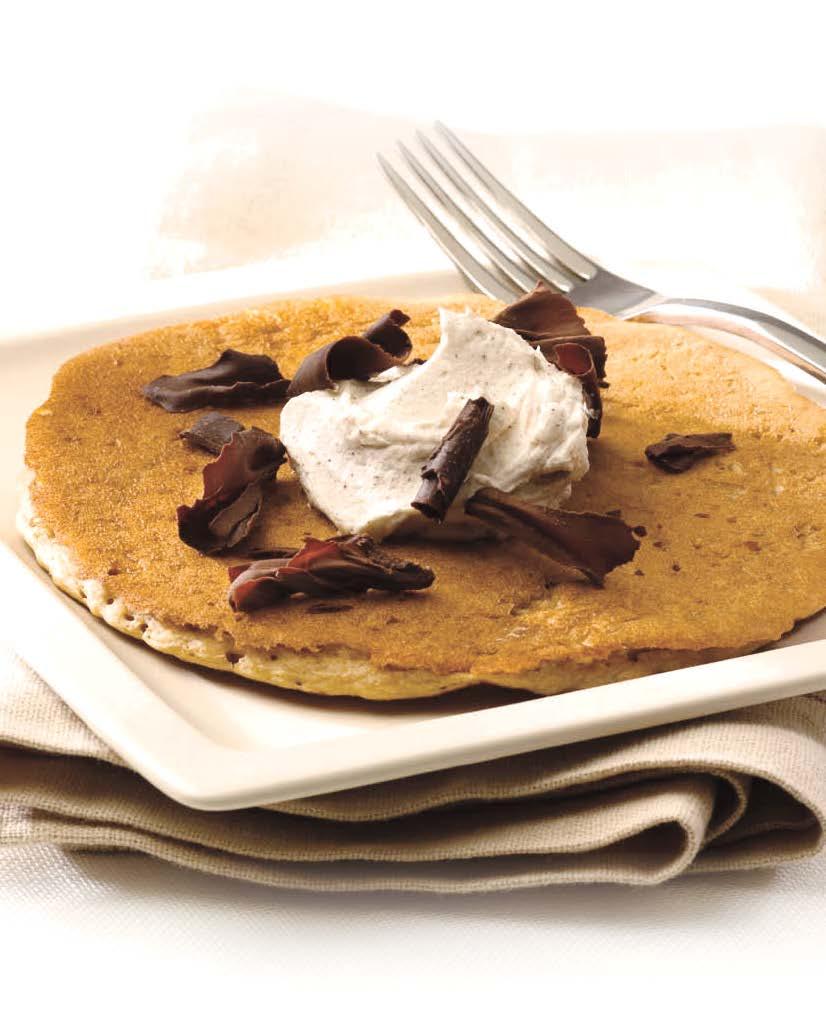 MOchA cappuccino pancakes SERVED With cinnamon WhippED