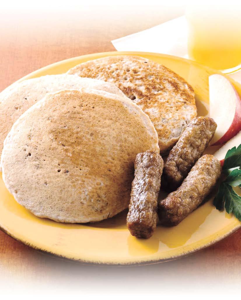 WhOLE grain SAuSAgE pancakes YIelD: