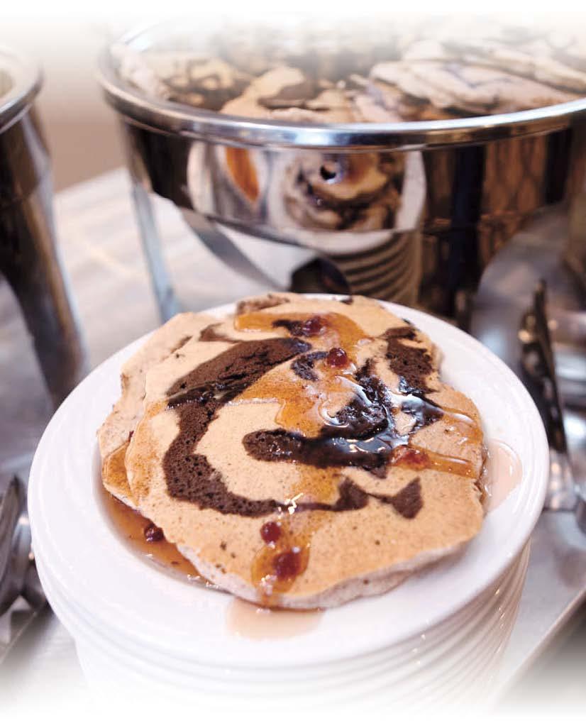 WhOLE grain chocolate SWiRL pancakes YIelD: