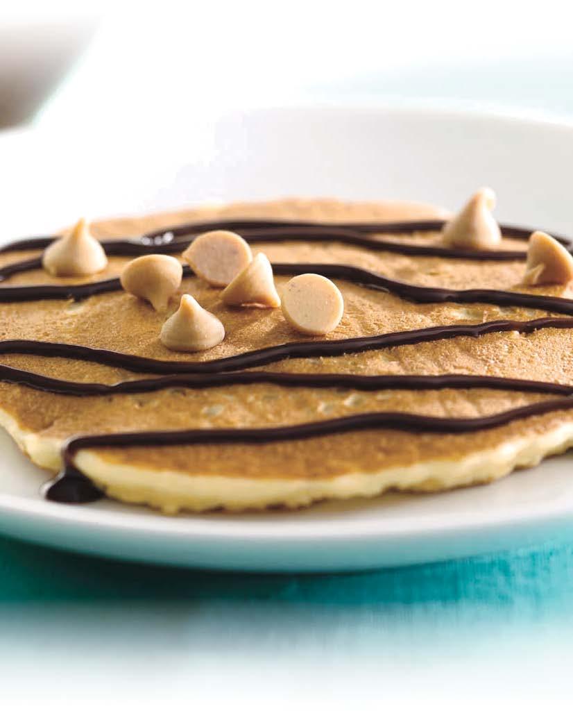 peanut butter chip pancakes With DARK chocolate