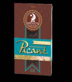 Chocolate bars «Picant» To create chocolate bars «Picant» our chocolatiers have carefully selected spices and herbs, and combined them