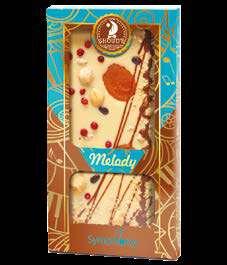 Chocolate bars «Melody» Each composition of chocolate bars «Melody» is created by chocolatier and has got a unique design and