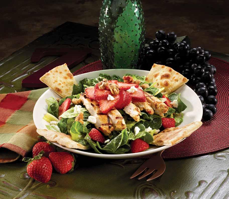 Salmon Caesar Salad Signature Soups and Salads All salads are served with your choice of dressing: homemade Italian, ranch, bleu cheese, honey mustard, strawberry vinaigrette or light vinaigrette.