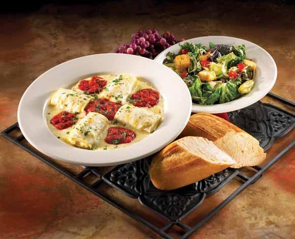 Pronto Lunches Artichoke Spinach Pasta Manicotti Monday-Friday 11am-4pm All lunch entrée orders include unlimited house salad, served family style, or a cup of our signature soup.