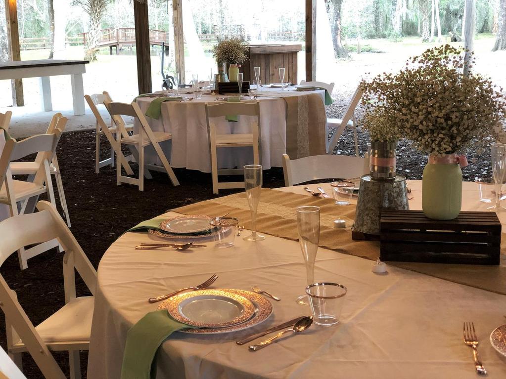 - - All-Inclusive Reception Package What s Included: Rental of our Rustic-chic barn All tables, chairs and linens All dinnerware/china, cutlery/silverware and cups/glassware* Fresh flowers