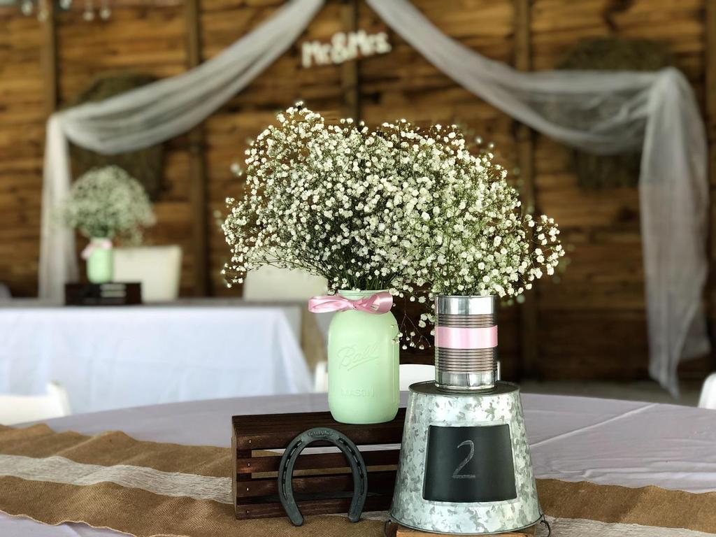 - - Design-Only Reception Package What s Included: Rental of our Rustic-chic barn All tables, chairs and linens Fresh flowers centerpieces Whimsical lighting including multiple chandeliers, lanterns,