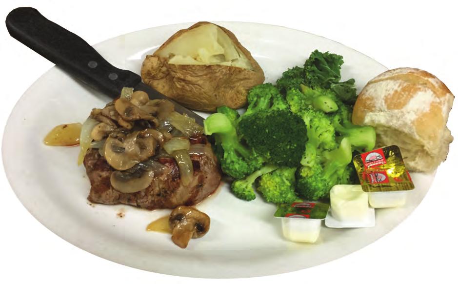 Specialties Shown with baked potato and steamed broccoli *Filet