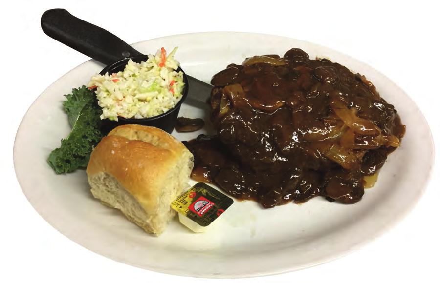 Specialties Shown with coleslaw *Chopped Steak with Mushroom Gravy The Worley