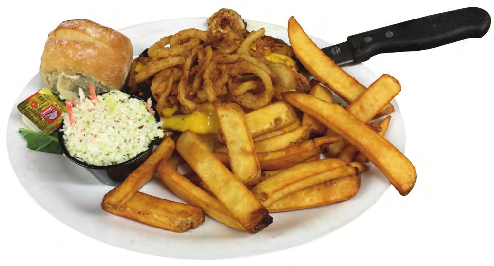 Specialties Shown with steak fries and coleslaw Jack Daniels Chicken - Grilled chicken breasts