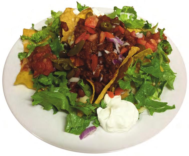 Nachos Grande - Tortilla chips topped with American cheese sauce,