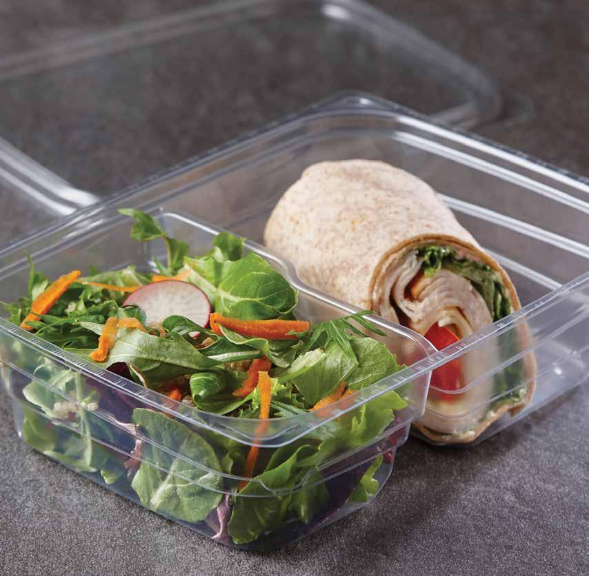 SNACKS FOR ON-THE-GO LIFESTYLES Take advantage of the snacking trend with a variety of sustainable containers that are great for almost any snack, from small meals, to mini sandwiches, to parfaits,