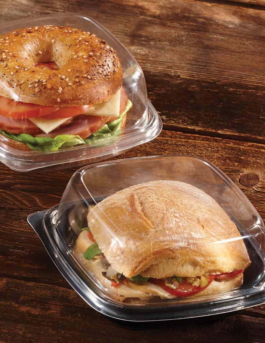 SANDWICHES ANY TIME, ANY WHERE Great for subs, wraps or snacks, Sabert s wide variety of portable packaging options are a perfect fit for today s busy lifestyles.