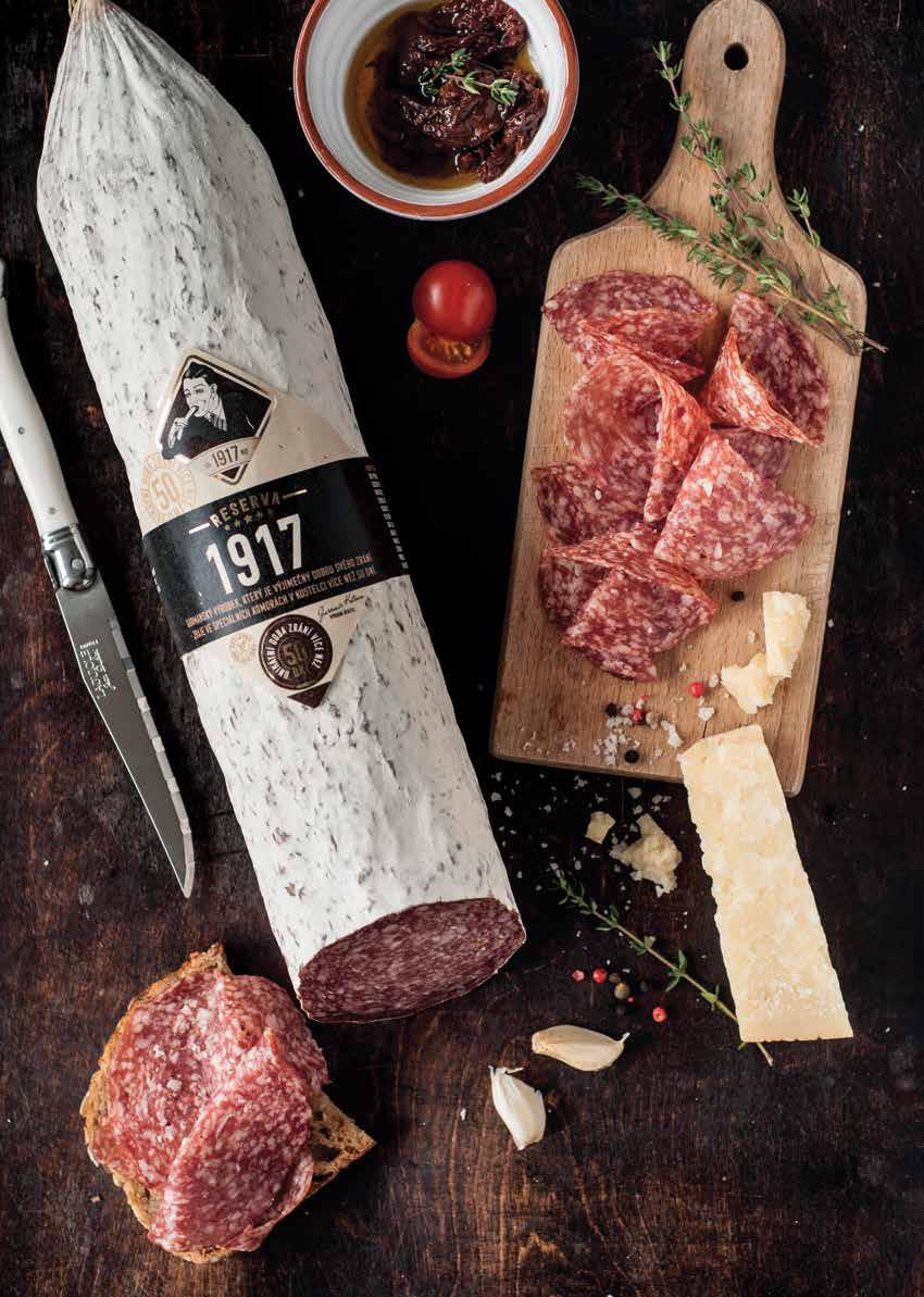 Our flagship product is cured salami with fine mould on the surface.