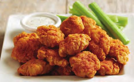 all-white-meat chicken tossed in your choice of sauce or dry rub celery sticks ranch 10.