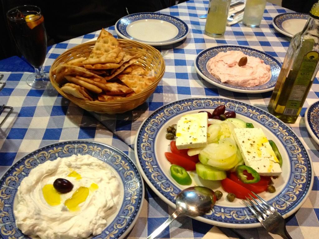 A typical way to start a Greek meal is