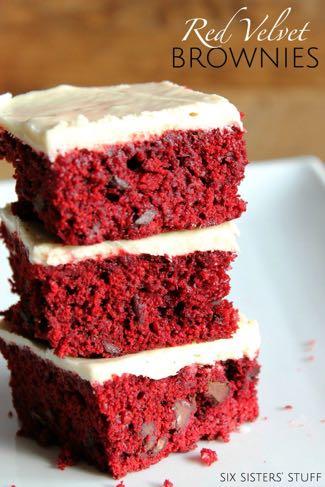 SMALLER FAMILY RED VELVET BROWNIES D E S S E R T Serves: 4-6 Prep Time: 15 Minutes Cook Time: 45 Minutes Brownies: 1/2 (15.