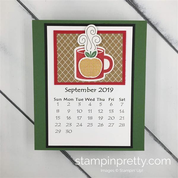 September -Base is Garden Green -Stamp Set: Perfectly Preserved and Scentsational Season -Ink: Delightful Dijon, Garden Green, Real Red, and