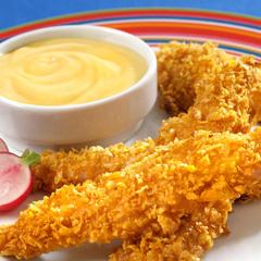 Honey Mustard Chicken Fingers These pick up and go crispy chicken fingers are sure to please the pickiest of eaters. 5 servings 6 -/ / Tbsp. Hellmann s or Best Foods Light Mayonnaise Tbsp.