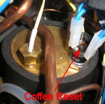 Troubleshooting Continued Not Heating Verify the machine is plugged into the outlet and the outlet has power. Make sure the coffee and steam boiler power switches are both turned on.