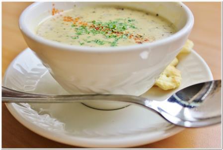 ~ Soups ~ Sample Plated Dinner Options ~ Coconut carrot ginger bisque with julienne vegetables and rock shrimp ~ Lobster bisque with asparagus tips and fresh lobster