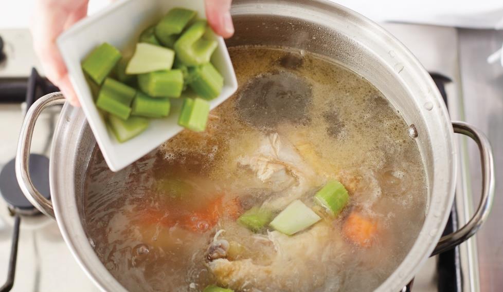 BASIC KINDS OF SOUP Clear soup: Flavored stocks, soups, and consommés Chicken noodle soup,