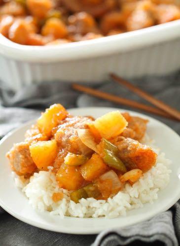 DAY 5 SMALLER FAMILY- EASY BAKED SWEET AND SOUR PORK M A I N D I S H Serves: 3-4 Prep Time: 25 Minutes Cook Time: 1 Hour 1 cup vegetable oil 1 (1 pound) boneless pork loin roast 1/2 cup cornstarch