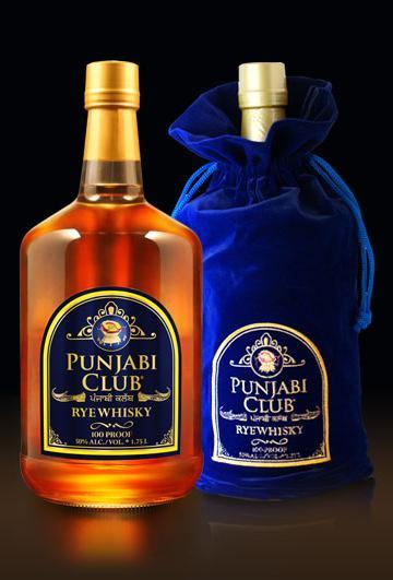 WHISKIES Punjabi Club Rye Whisky Punjabi Club Rye Whisky displays a golden straw color, and when the glass is tilted and twirled, stubborn legs forming, some of which refuse to drop back into the
