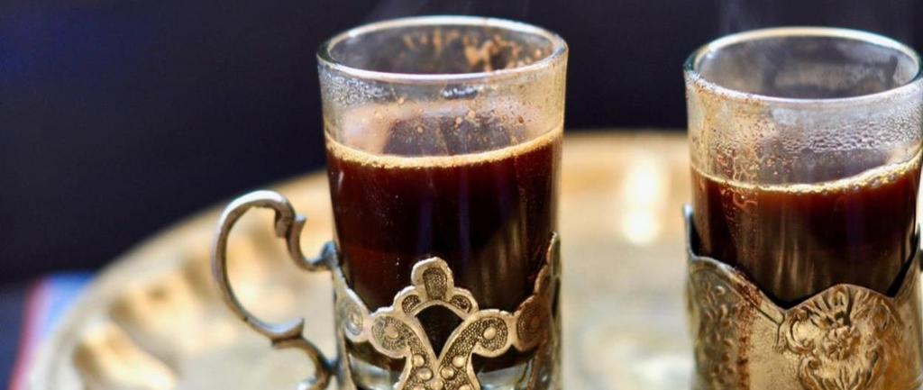Turkish coffee This is a traditional Turkish coffee recipe. The same method is used in many Middle Eastern countries. Serves: 5 Preparation time: 5 minutes Cooking time: 5 minutes 2 ½ tbsp.