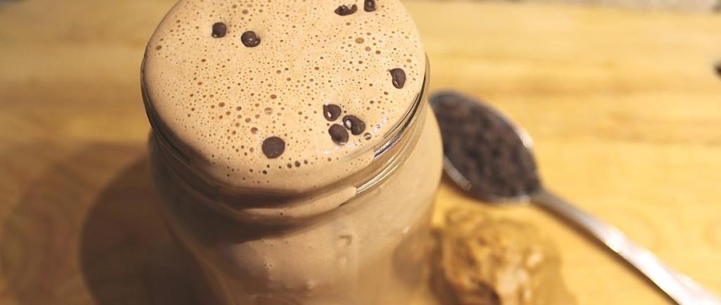 Chocolate and Peanut Butter Iced Coffee This super tasty and easy chocolate and peanut butter iced coffee can be made with ingredients you most likely have.