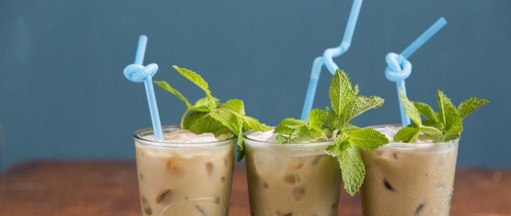Minty Iced Coffee This quick and delicious minty iced coffee will definitely refresh you on a warm sunny day.