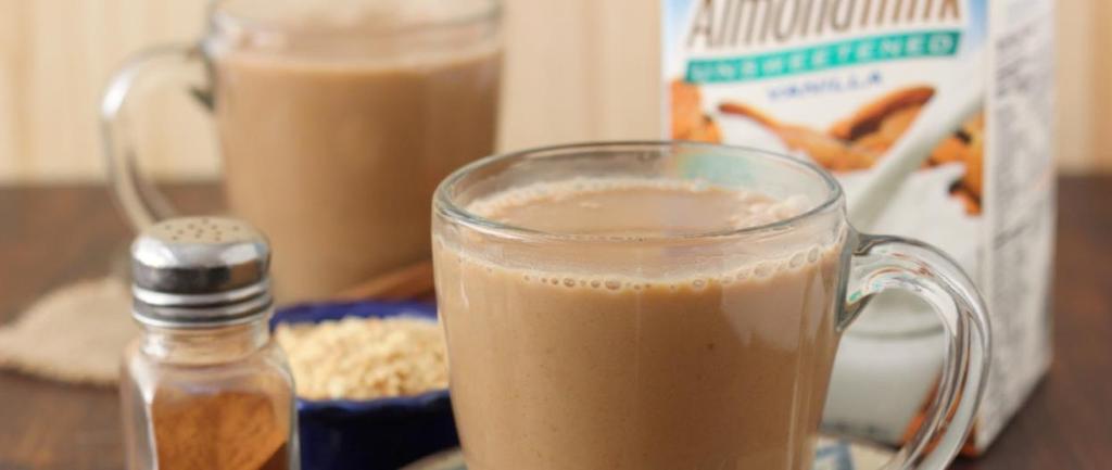 Almond Milk Coffee This is dairy free healthy almond milk coffee drink. You can add brown sugar instead of honey.