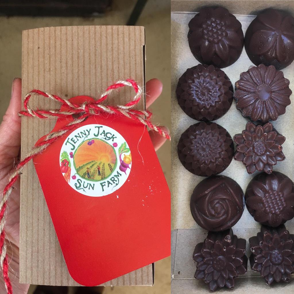 Our Farm Made Dark Chocolates are getting rave reviews! We are offering these boxes of assorted chocolates for sale at our On Farm Market starting this week.
