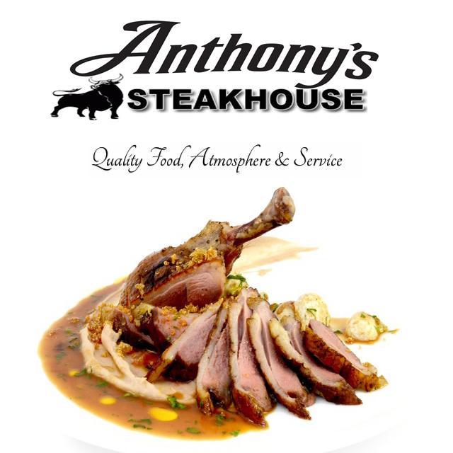 Anthony's Steak, Seafood, and Poultry Serving the finest steak, seafood, and poultry since 1992. $45.