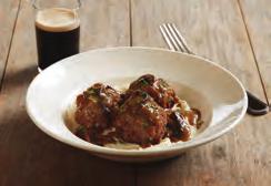 1100) BREWHOUSE MEATBALLS Housemade meatballs BJ s PM Porter mushroom gravy white cheddar mashed potatoes (cal.