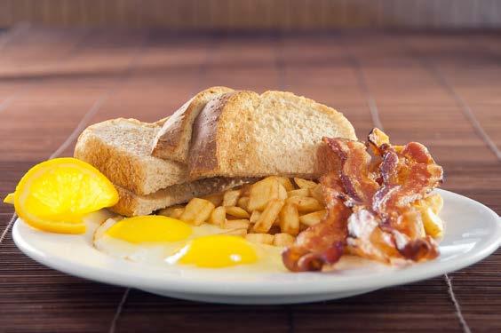 Breakfast is served any time, every day (omelets Sat & Sun, available 8am-2pm) We cook your eggs as you like them: Over Easy, Over Medium, Over Hard, Scrambled or Sunny-Side Up Egg Whites are $1