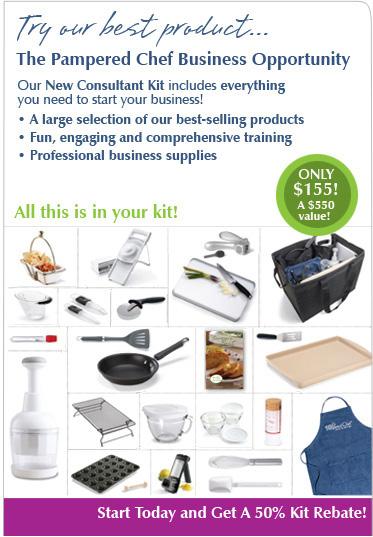 - 100 Pampered Chef dollars We make it EASY for you to SUCCEED! This is a proven seller - a desirable product line filled with high-quality multifunctional products.
