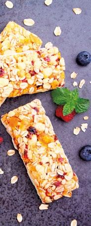 Cereal bars 38 P-1 SANTE -3939 39 P-1 SANTE -3085 Crunchy bar with plums and vanilla coating Crunchy bar with cranberries and raspberries with vanilla coating 5900617015976 40g one bar 25 12 500
