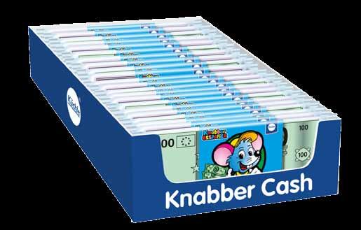 Knabber Cash notes tray Packages per tray: 22 Trade units Euro pallet Total No.