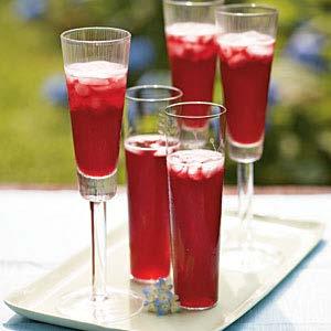 Champagne-Pomegranate Cocktail INGREDIENT 1 cup pomegranate juice 1 750-ml.