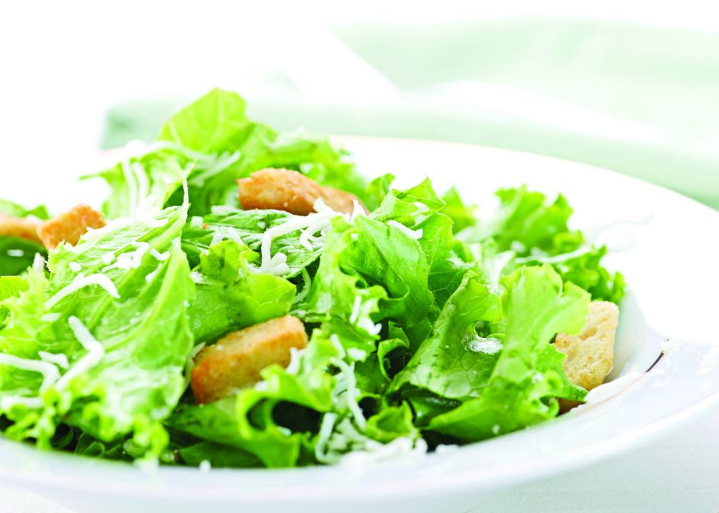 salads Caesar Salad Crisp romaine lettuce with classic caesar dressing, parmesan cheese and croutons.