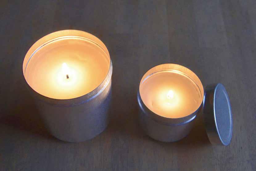 Soy Candles Made with edible oil from soybeans, these soy candles have a lower melting point than paraffin (derived from petroleum) or beeswax, resulting in a longer burning time and a soft, relaxing